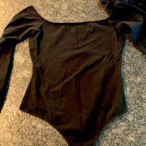 American apparel body suit off shoulder